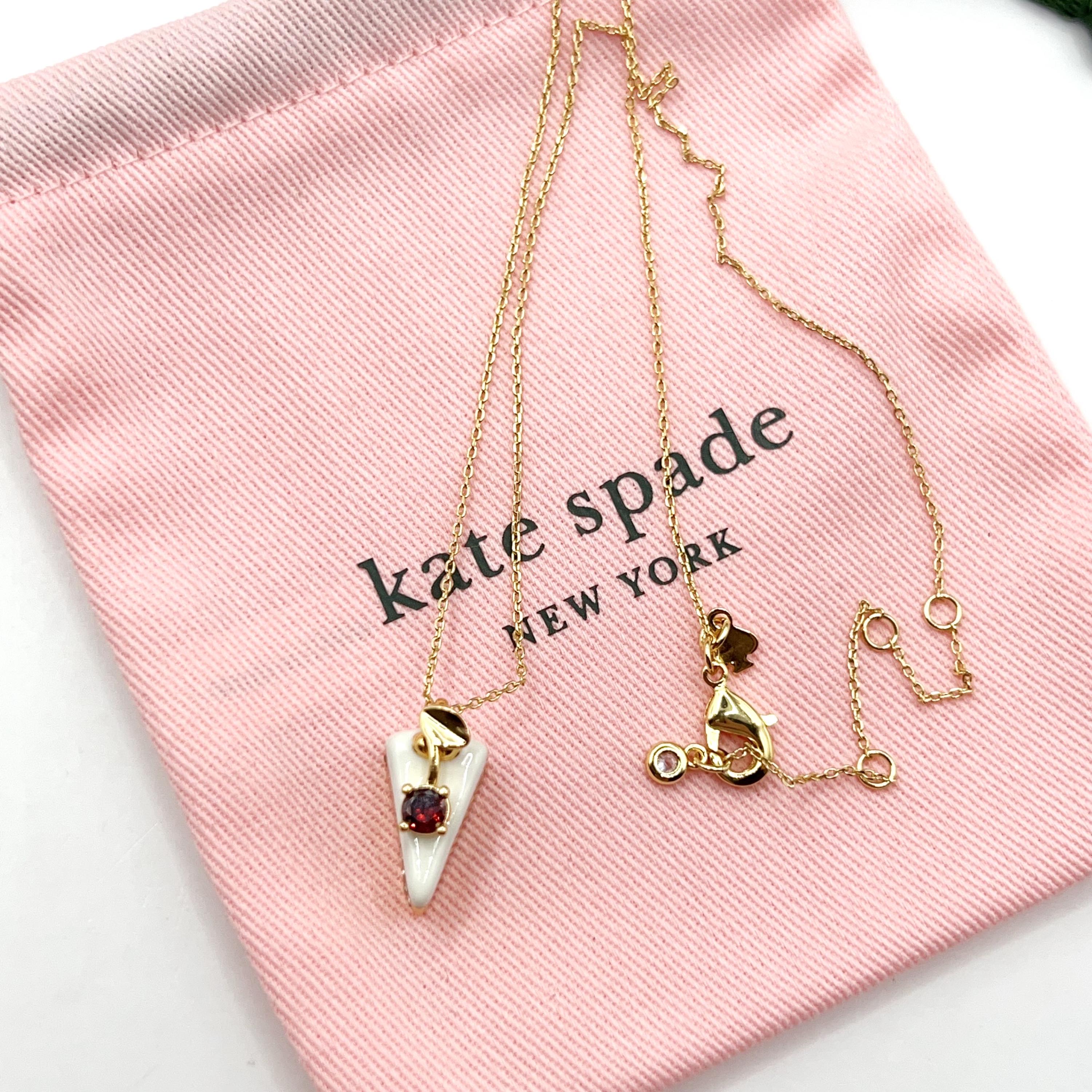 KS802-ケイトスペード チェリーショートケーキネックレス - Etsy 日本
