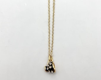 KS840-Kate Spade black teacup necklace