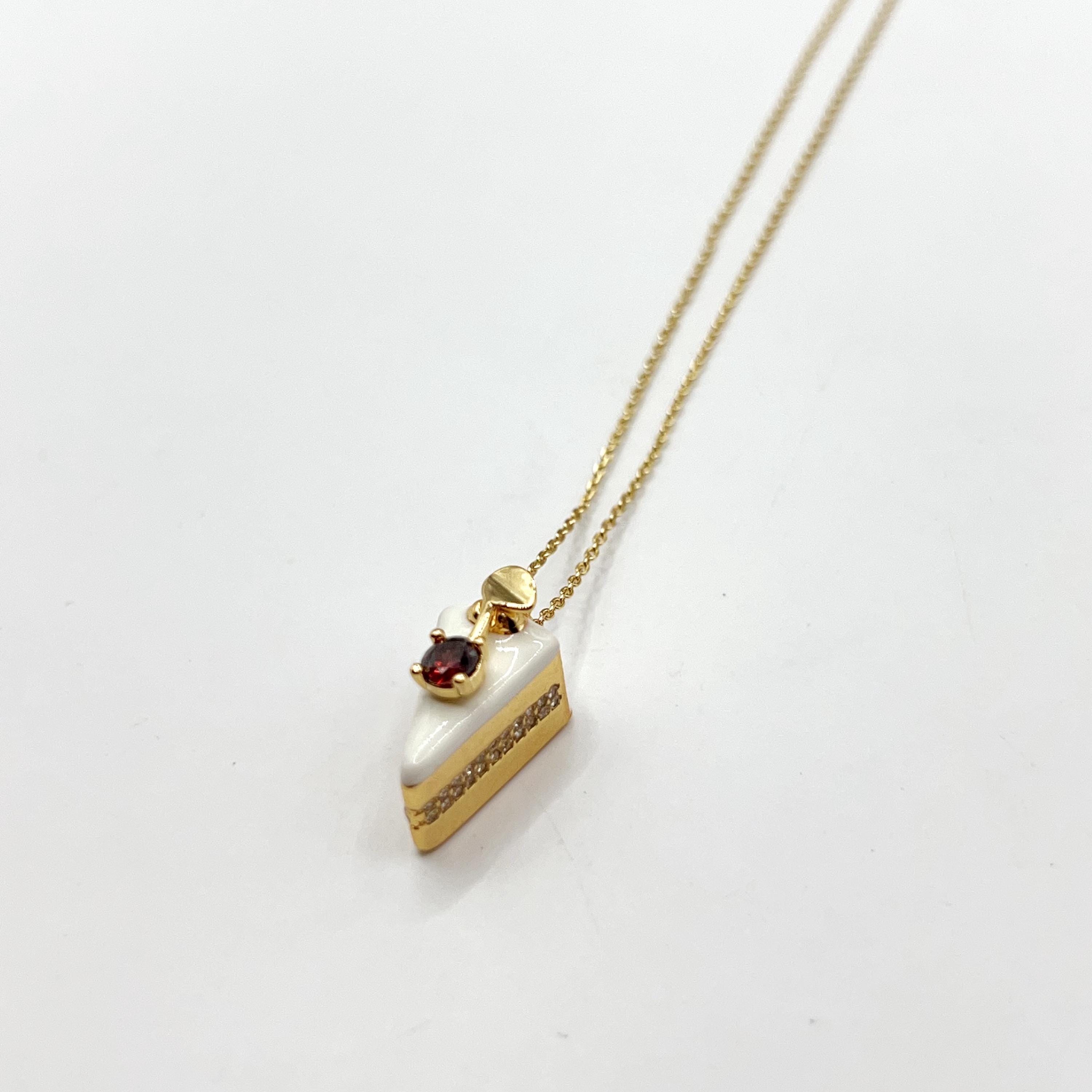 KS802-ケイトスペード チェリーショートケーキネックレス - Etsy 日本