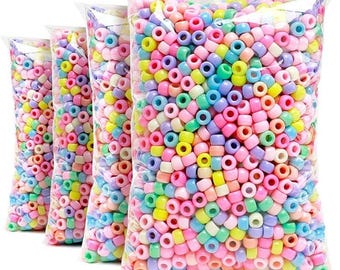 4000 Candy Macaron Pony Beads: DIY Jewelry, Crafts & Braiding