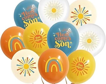 Here Comes The Son Baby Shower 35pcs Boho Balloon Kit Sunshine Party Decoration