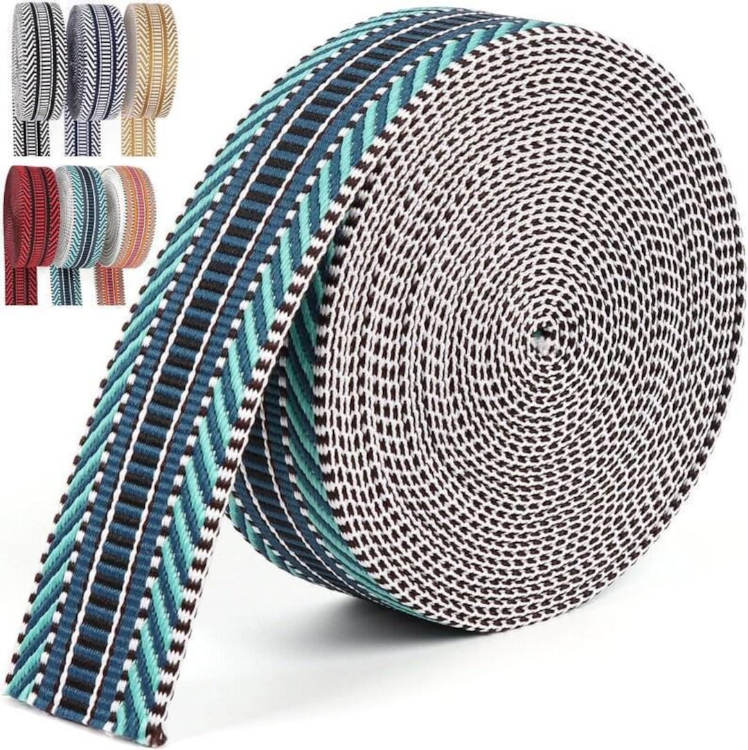 Webbed Ribbon Nylon Webbing Ribbon 1.5 Inch Striped Webbing Polyester Webbing Heavy ...