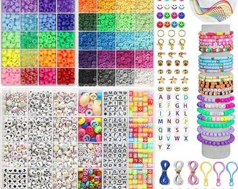 11000pcs Clay Beads 24 Colors DIY Bracelet Kit with Charms for Girls 4–12