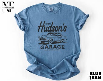 Doc Hudson's Garage Shirt, Radiator Springs Doc Hudson Sweatshirt, Cars Land Tee, Retro Cars Sweater, Comfort Colors T-Shirt