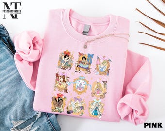 Disney Princess Sweatshirt, Gift for Her, Disneyland Shirt, Disney Girly Trip Sweater, Magic Kingdom T-Shirt, Disney Castle Tee