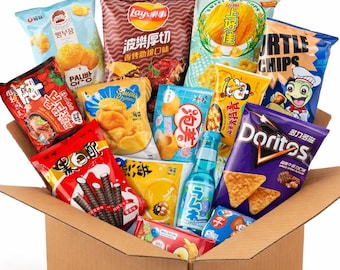 Diamori 5 lb Asian snacks gift box – Variety Pack with Candy, Chips, Ramen & Drink
