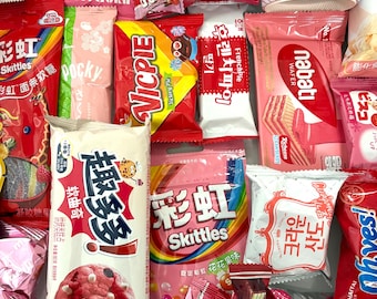 Pink Theme Asian snack box 26pcs