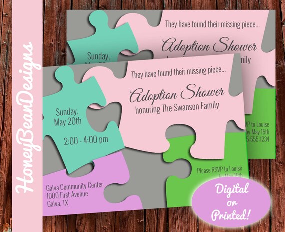 PRINTABLE Puzzle Adoption Missing Piece Celebration Shower You Etsy PRINTABLE Puzzle Adoption Missing Piece Celebration Shower You Etsy