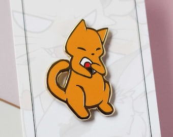 Orange Cat and Onigiri (Kyo and Tohru) - FB Enamel Pin