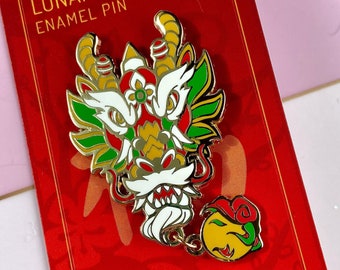 Pin de esmalte original del dragón del Año Nuevo Lunar