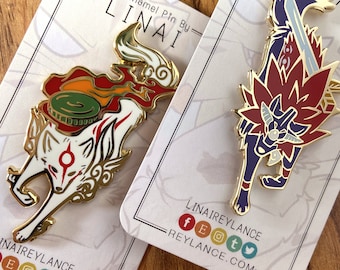 Amaterasu, Oki - Okami Enamel Pin