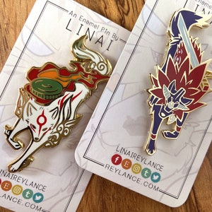 Amaterasu, Oki - Okami Enamel Pin