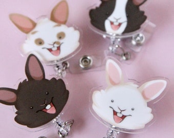 Bunny Rabbit Retractable Badge Reel