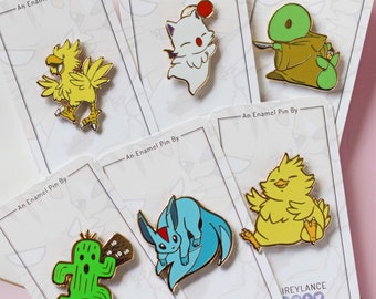 Moogle, Tonberry, Chocobo, Cactuar, Carbuncle - Spille smaltate Final Fantasy