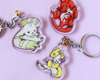 Guilmon/ Renamon/ Terriermon - Digimon Charm