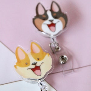 Corgi Retractable Badge Reel
