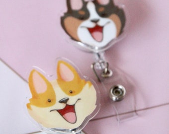 Corgi Retractable Badge Reel
