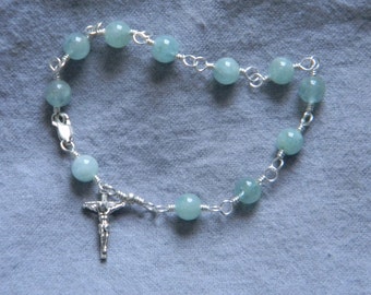 Handmade Sterling Silver Rosary Bracelets