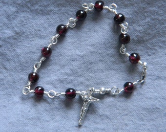 Handmade Sterling Silver Rosary Bracelets