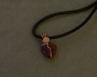 Natural Stone Heart Necklace