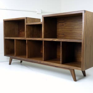 Mid-century modern stereo console for a record player and record storage. The Cloud9 image 7