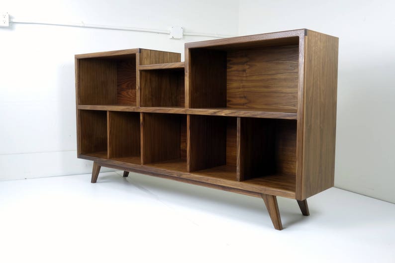 Mid-century modern stereo console for a record player and record storage. The Cloud9 image 7