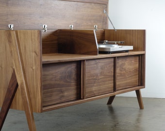 The "Vega" is a mid century modern record player stand