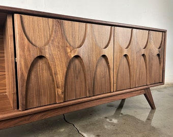 The " Bagel" is a mid-century modern Brasilia styled TV console, credenza,