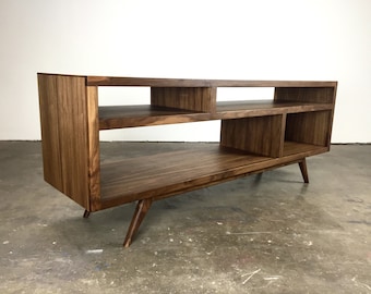 Mcm Handmade TV Console - MidCentury Modern - Handmade Media Console - TV Console Furniture - Wood TV Stand Cabinet - "Bacon" Media Console