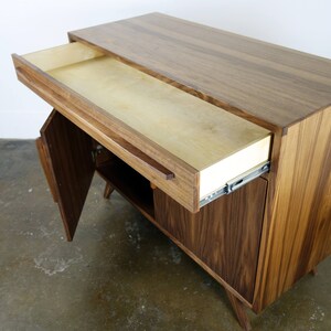 The Brick is a mid-century modern credenza, TV stand, mcm, modern, minimal, record player image 5