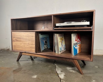 Mid century modern record player console. record storage The "EastSide Player"