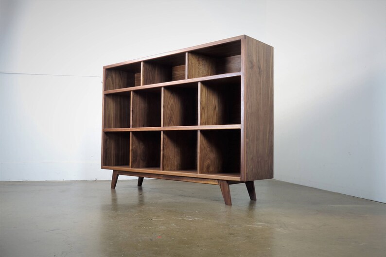 The StudioK is a mid-century modern stereo console for a record player and record storage image 7