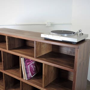 The StudioK is a mid-century modern stereo console for a record player and record storage image 5