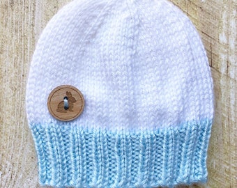 Knitted Baby Hat, Newborn Baby Hat, Baby Slouch