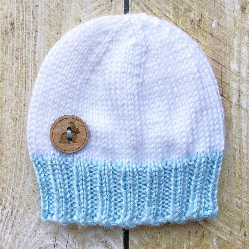 Knitted Baby Hat, Newborn Baby Hat, Baby Slouch image 1