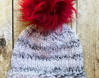 Chunky Knit Hat, Chunky Hat, chunky Knit Toque, Knitted Beanie Hat, Knitted Toque