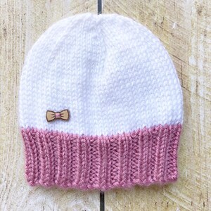 Knitted Baby Hat, Newborn Baby Hat, Baby Slouch image 1