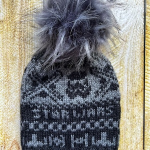 Star Wars Slouchy Hat, Grey and Black Hat, Winter Childrens Hat image 1