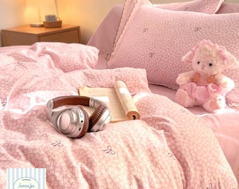 Cloud Cotton Bedding Set | 4 Piece Floral Soft Cozy Fresh Simple Luxury Bed Set