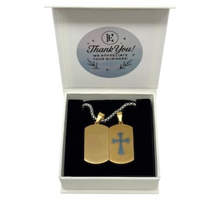 Couples Engraved Necklace Set – Stainless Steel Dog Tag Pendants for Him & Her