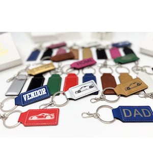 Bulk Personalized Leather Keychains Engraved Wedding Favors Custom Name Event Gifts