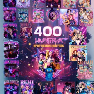 Huntrix Kpop Demon Hunters PNG SVG, design maglietta gruppo idolo Kpop, cena tra ragazze Png, gruppi Saja Boys Girls Png, fan di Huntrix, download digitale