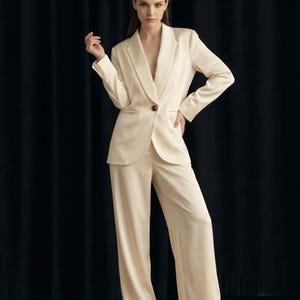 Silk Matching Trouser Set | Modern Minimalist Structured Fit | Casual Day Outing