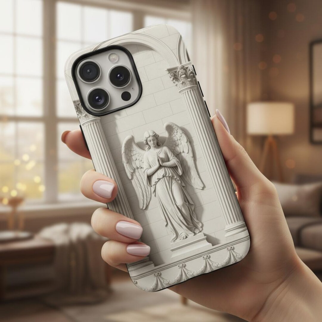Bible Angel Phone Case, 3D Cartoon Angel Design for iPhone 11 12 13 14 ...