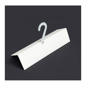 Textile Fabric Sample Hanger Header - Paper Sample Holder with Plastic Hook - Unprinted version
