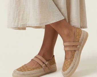 Atmungsaktive Damen Spitze Slip-On-Schuhe | Spring Comfort Flats, Canvas Fischerschuhe für die Schwangerschaft