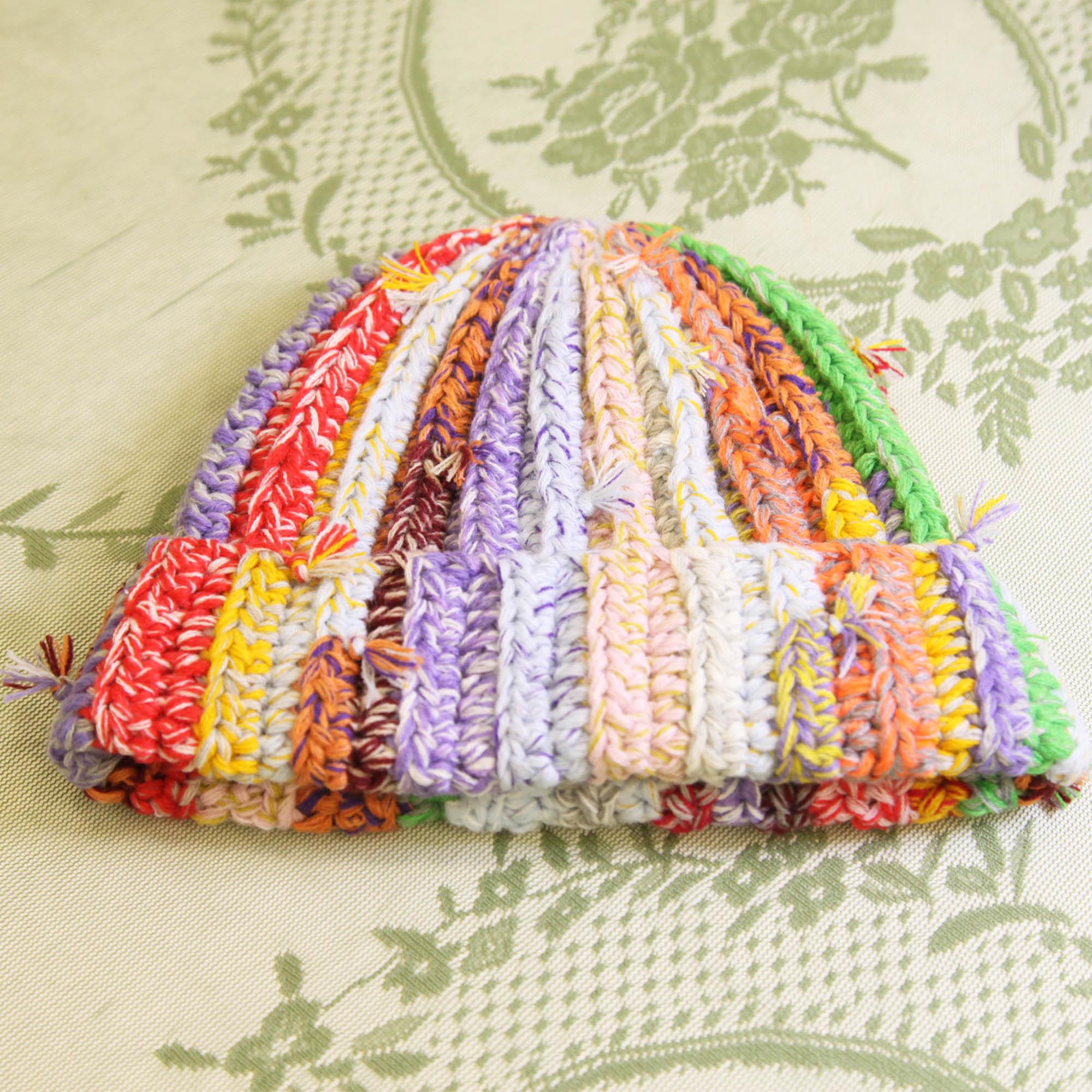 Hand Knit Multicolor Striped Beanie Hat Premium Yarn Soft Warm Soft and warm https://bit.ly/3TfIIOv Our new Drangey Beanie  main image 3
