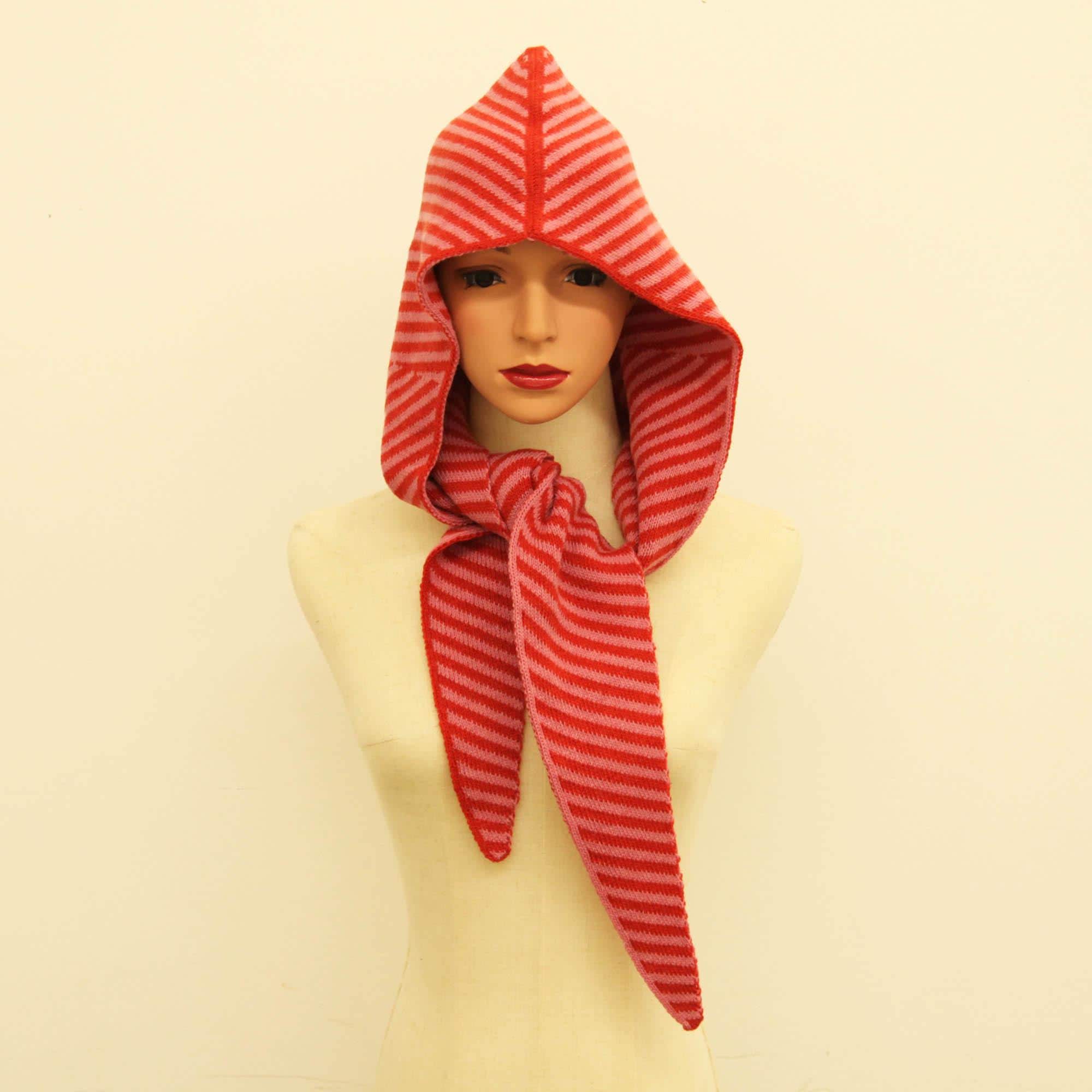 Striped Hooded Scarf - Etsy