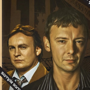 Sam Tyler and Gene Hunt - Life on Mars - Unofficial Fan Art - 11 x 17&quot; Digital Print