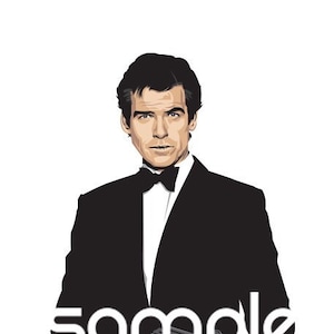 James Bond - Pierce Brosnan - Fan Art - 11 x 17&quot; Digital Print